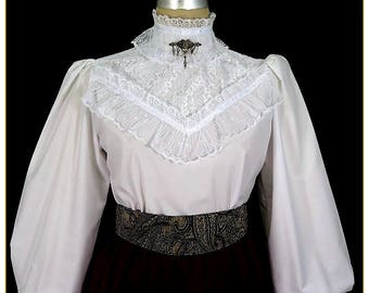 Lace Broadcloth Victorian Blouse