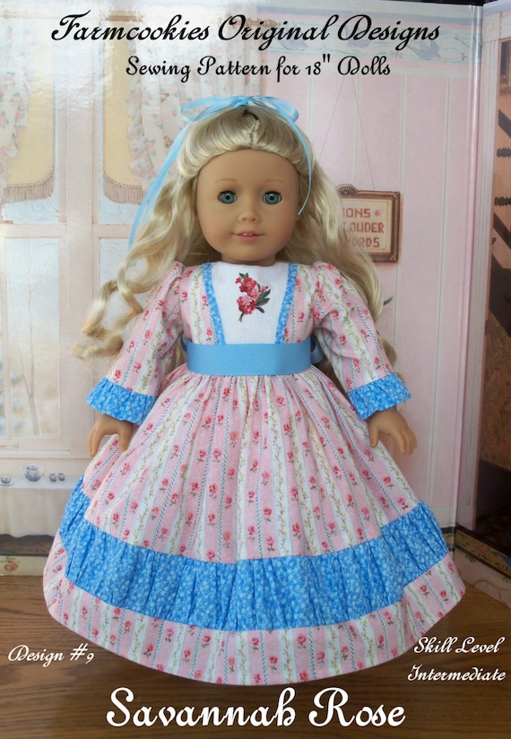 PDF Sewing Pattern / Savannah Rose / Fits American Girl® or Other 18" Doll