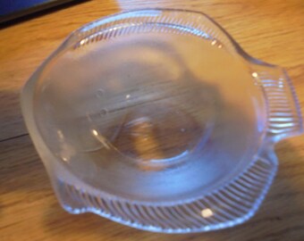 4x Clear glass Fish dishes