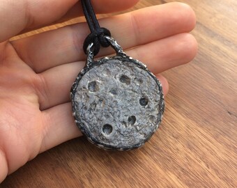Moon pendant handmade, witch dark goth