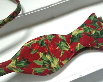 Christmas bowtie self tie freestyle bow tie