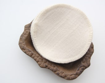 Organic Cotton Birdseye Facial Rounds -- Two Ply 3" and 4” Diameter, Choose your Size, Quantity & Thread