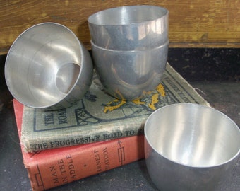 Set of 4 Vintage Stieff Pewter Jefferson Cups P50