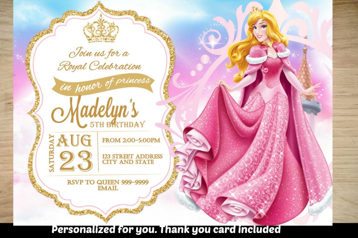Collection Of Invitaciones Para Modificar De La Princesa Aurora