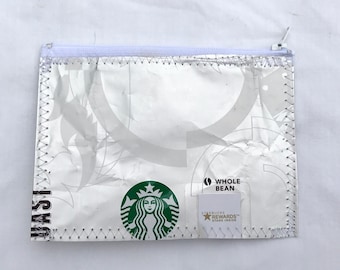 Eco Friendly Change Purse or Wallet made with Recycled Coffee bags repurposed