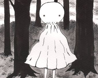 Ghost - A5 Original - Drawlloween 2017