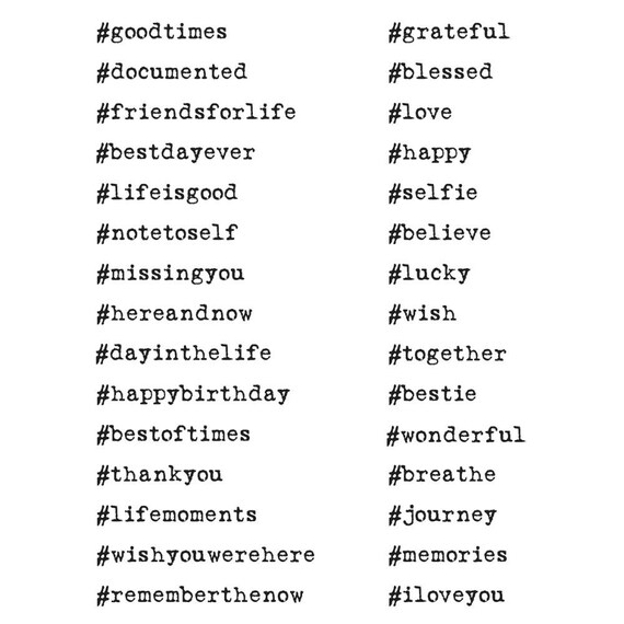 Stampers Anonymous Tim Holtz Collection Stamp Set Hashtags