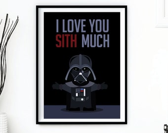 Valentine's Day Card Darth Vader funny valentine star