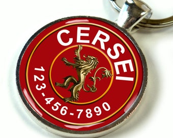 Pet tags Game of thrones Lannister custom pet id tag unique pet id tag dog tag cat tag - 2 sizes available