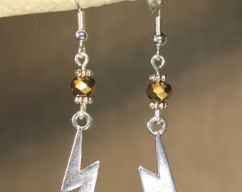 Earrings "lightning" fantasy, witch, magic