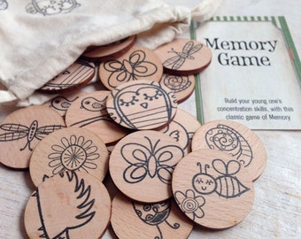 Wooden Memory Game - Woodlands Friends Edition