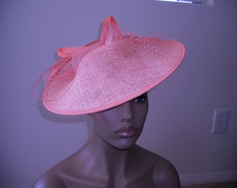 Coral Kentucky derby hat