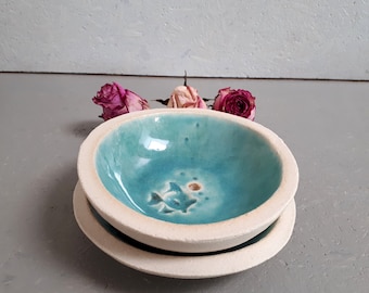 Ceramic soap Dish duo Fish