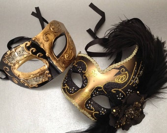 Gold masquerade mask | Etsy