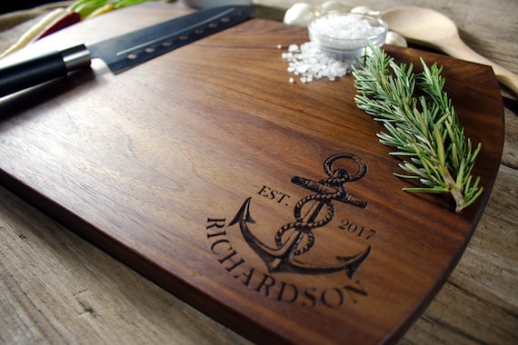 Personalized Nautical Cutting Board,