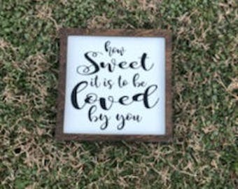 How Sweet Vinyl Sign, Valentine Painted Home Decor