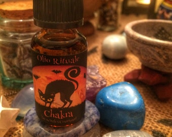 Olio Chakra - RIEQUILIBRIO - Olio rituale, magico. Per il benessere energetico, fisico e psicologico.
