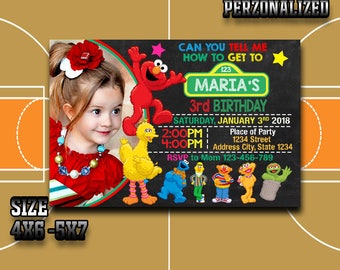 Sesame street Sesame street Invitation Sesame street Birthday Sesame street Party Sesame street Birthday Invitation Sesame street Invited