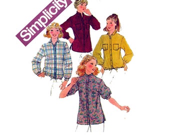 Simplicity 8620 Womens Blouse Shirt Jacket 70s Vintage Sewing Pattern Size 10 Bust 32 1/2 Inches UNCUT Factory Folded