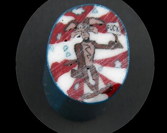 Political Statement Glass Murrine Boro Cane 26 grams - 72H