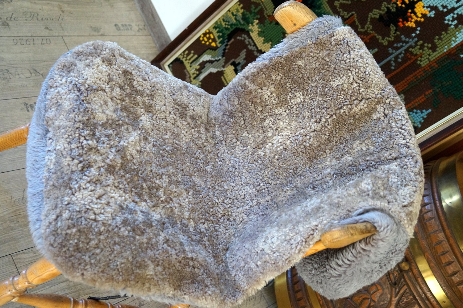 Vintage Lambskin Genuine Sheepskin Rug Car seat covers Genuine