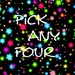 Pick ANY Four Felties- Please read item description for instructions on ordering (set of 4) UN-CUT