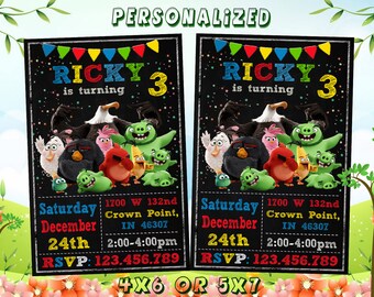 Angry Birds Invitation, Angry Birds Birthday Invitation, Angry Birds, Angry Birds Printable, Angry Birds Birthday Card, Angry Birds Invites