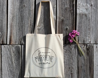 Tote Bag "I'm a GODMOTHER who rocks"