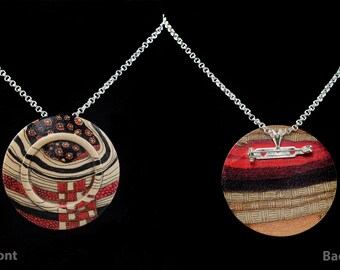 Wood Pendant With Archival Inks