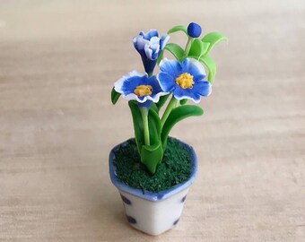 Miniature Flower,Miniature Flower Pot,Miniature Vase,Dollhouse Flower,Miniature Garden,Dollhouse Flower Pot,Dollhouse,Miniatures
