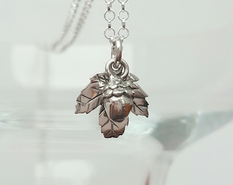 Sterling Silver Acorn Necklace, Silver Acorn Necklace, Acorn Necklace, Acorn, Gift For Her