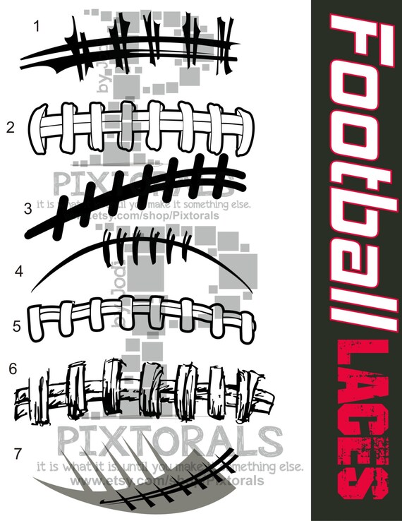 Football Vectors 7 Football Laces Vectors as PNG JPG high