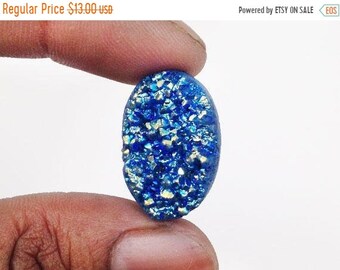 80% SALE Titanium Druzy Agate cabochon 31Ct. (23x16x10 mm) Oval Shape NS21607