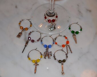 Handyman Tool Tools Contractor Wine Charms w/pouch