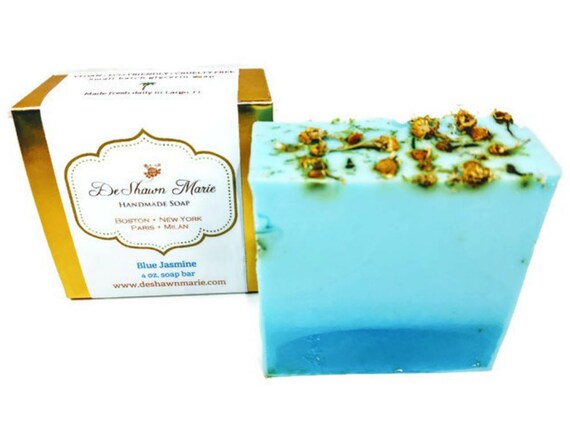 SOAP Blue Jasmine Soap, Handmade Soap, Vegan Soap, Stocking Stuffer, Natural Soap, Floral Soap, Soap Gift, Christmas Soap Gift, Soap Favors