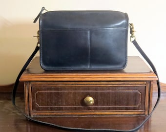 Etsy BDay Sale Coach Companion Bag In Navy Leatherware With Leather Strap- Pre-orderly Creed - Made in U.S.A. Vgc to Euc