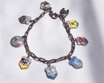 Vintage silver charm bracelet