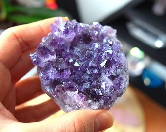 Purple Amethyst Geode, Raw Amethyst Crystal Geode, Amethyst Cluster, Rough Amethyst Crystals - 6