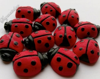 Ladybug cake toppers | Etsy