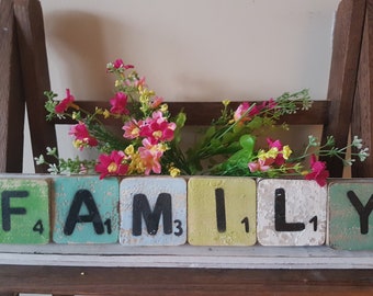 Wooden Scrabble Tiles