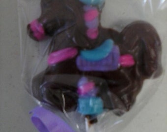 24 Carousel Chocolate Lollipop favors- SOLID color cheaper