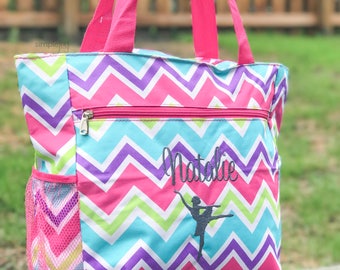 Gymnastic Bag, Personalized Gymnastic Bag, Personalized Dance Bag, Dance Bag for Girls, Monogram Gym Bag, Dance Mom, Pink, Purple Gym Bag