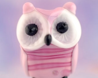 Bliss.. lampwork owl bead............ sra