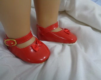 RED Patent Leather Shoes for 18 Inch Dolls- Fits Newer American Girl Dolls