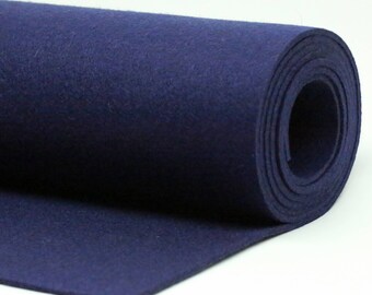 3mm Wool Felt NAVY // Thick Wool Felt // Designer Wool Felt - Handbag Felt // 18 X 18