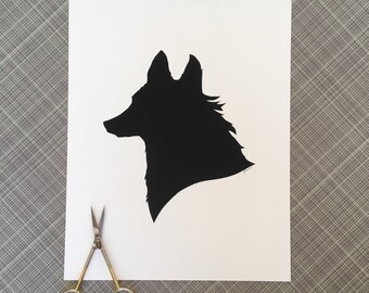 Fox Silhouette Papercutting