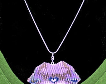 Purple Love Lips Necklace
