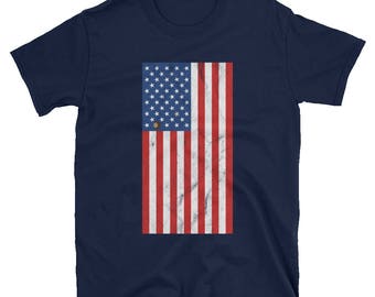 Ohio Buckeye American Flag Patriotic USA T-Shirt