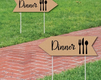 arrow yard signs