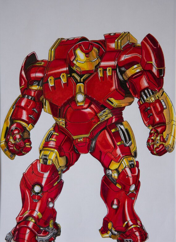 hulkbuster drawing easy